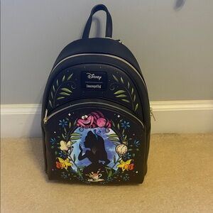 NWT Loungefly Black Alice in Wonderland Silhouette Mini Backpack